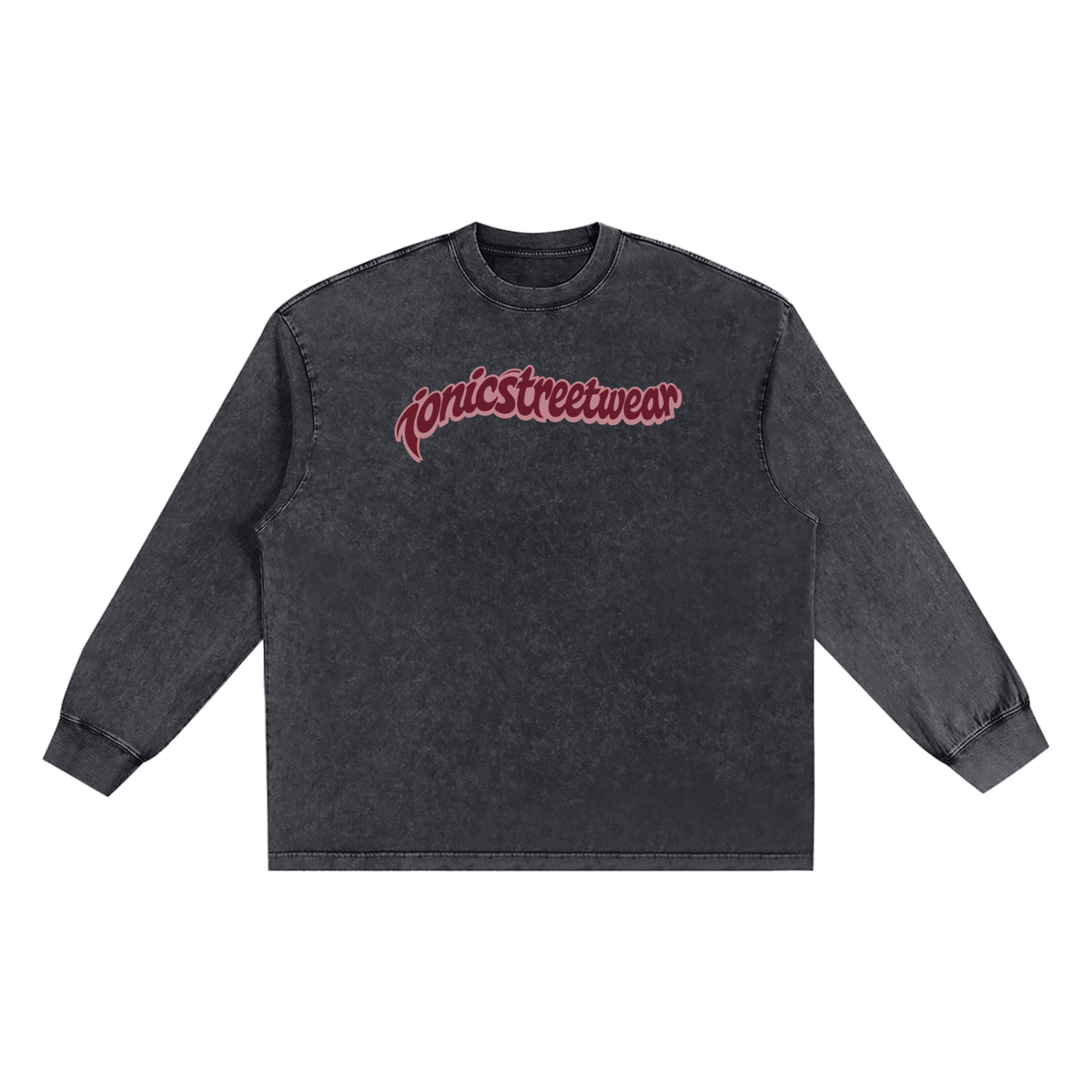 IONIC Oxblood Script Edge Tee · Black · 6