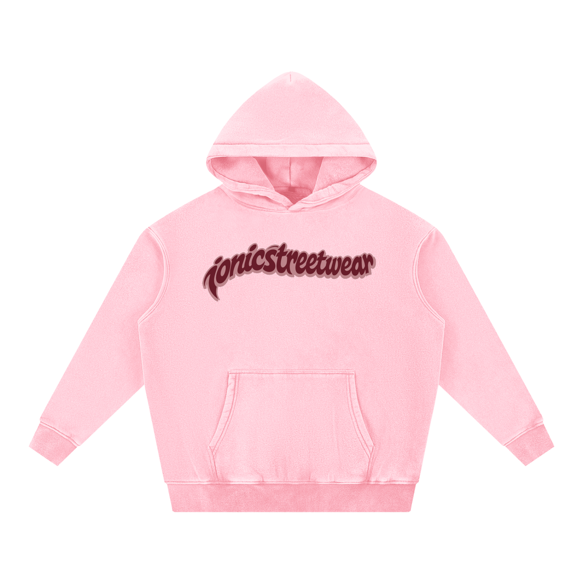 IONIC Oxblood Script Hoodie · Pink · 6