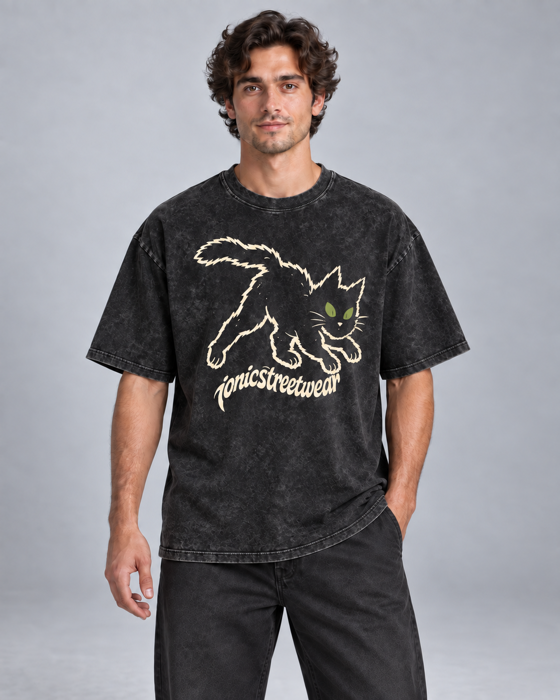 IONIC Alley Cat Tee · Black · 1