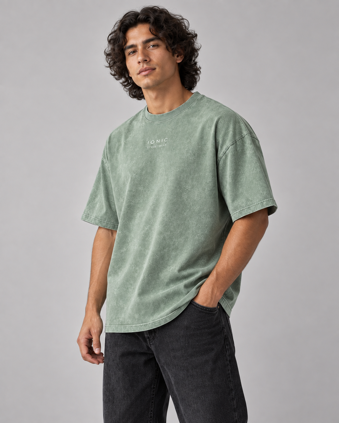 IONIC Column Wash Tee · Bohnengrün · 2