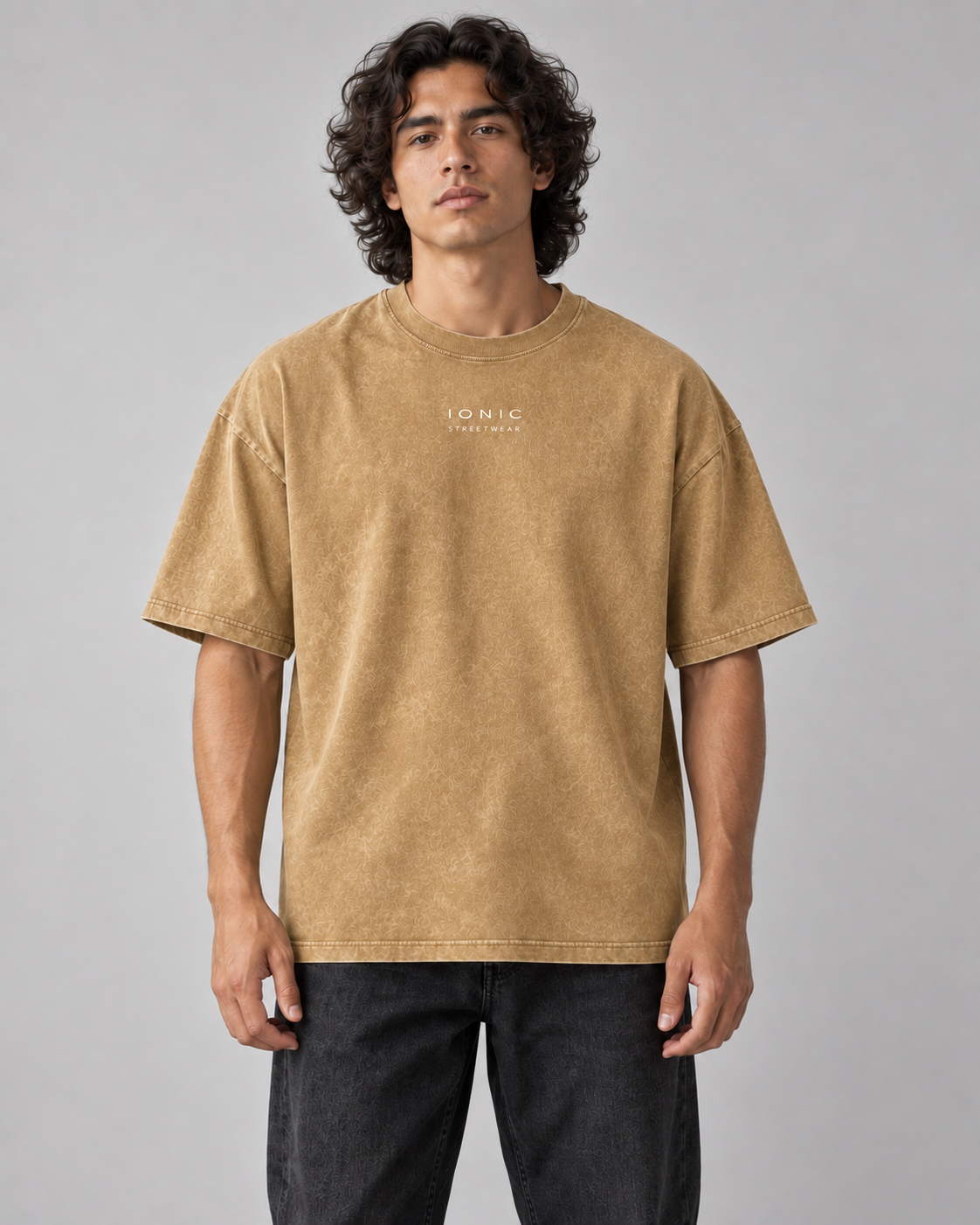 IONIC Column Wash Tee · Light Brown · 1