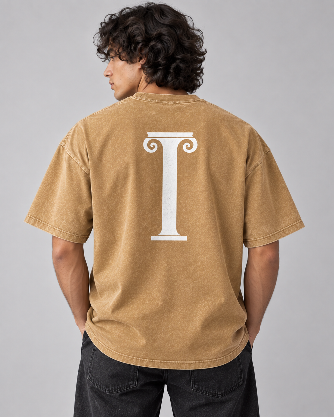 IONIC Column Wash Tee · Light Brown · 4