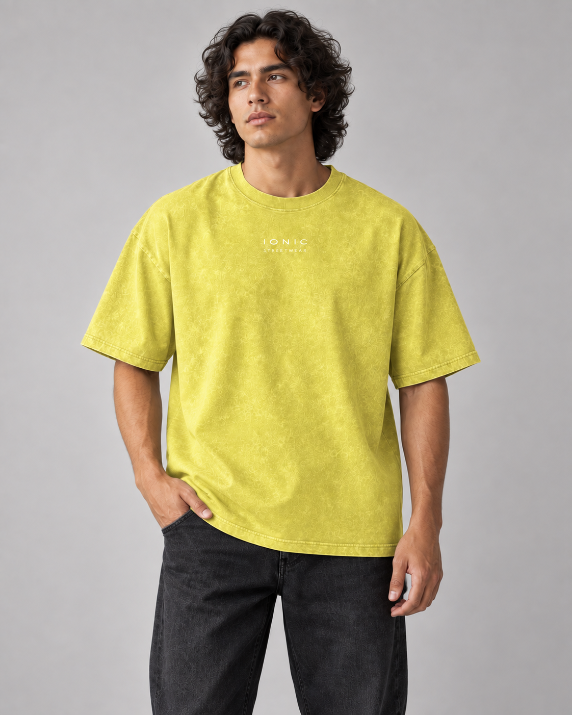 IONIC Column Wash Tee · Olive Yellow · 1