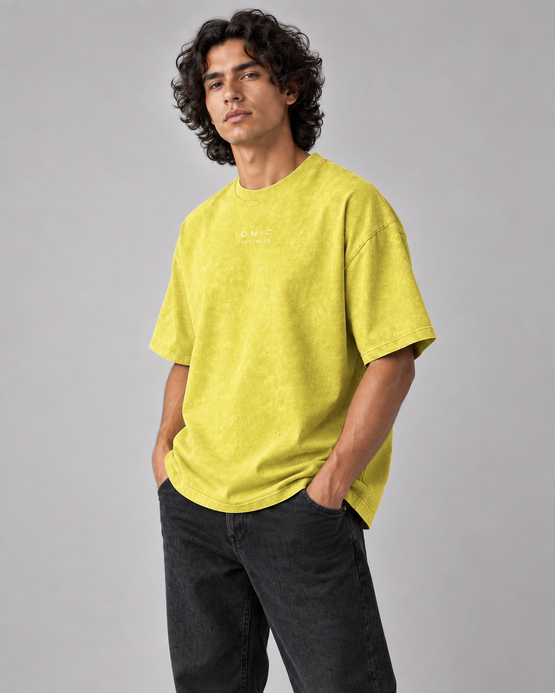 IONIC Column Wash Tee · Olive Yellow · 2