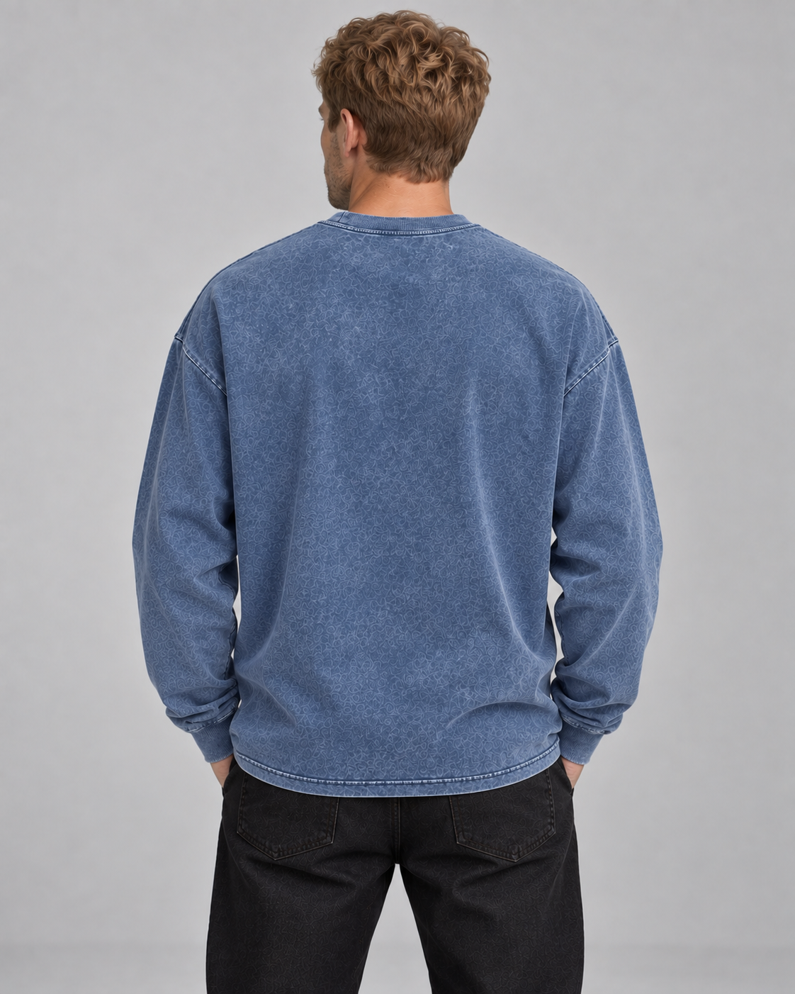 IONIC Oxblood Script Edge Tee · Royal Blue · 3