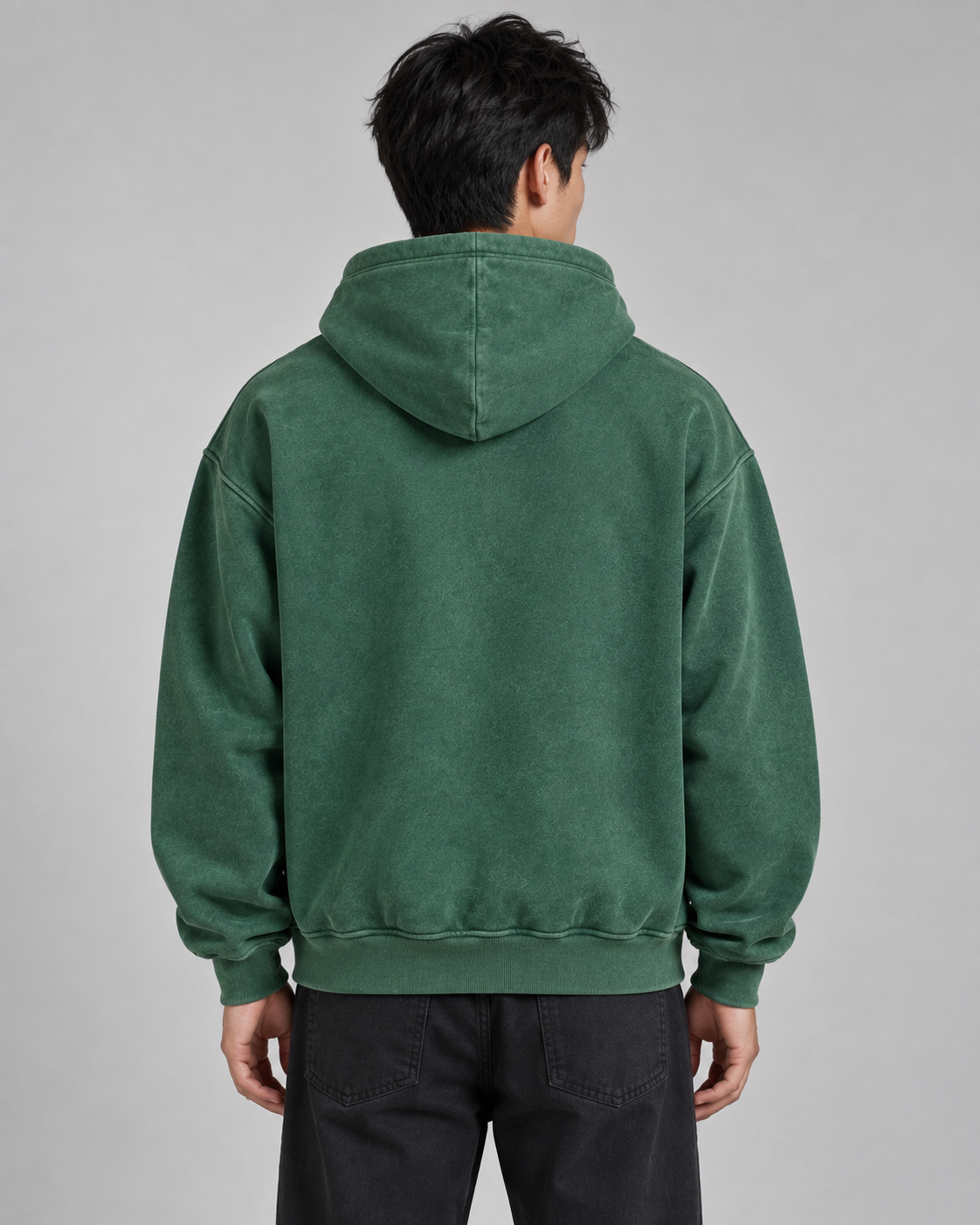 IONIC Oxblood Script Hoodie · Dark Green · 3