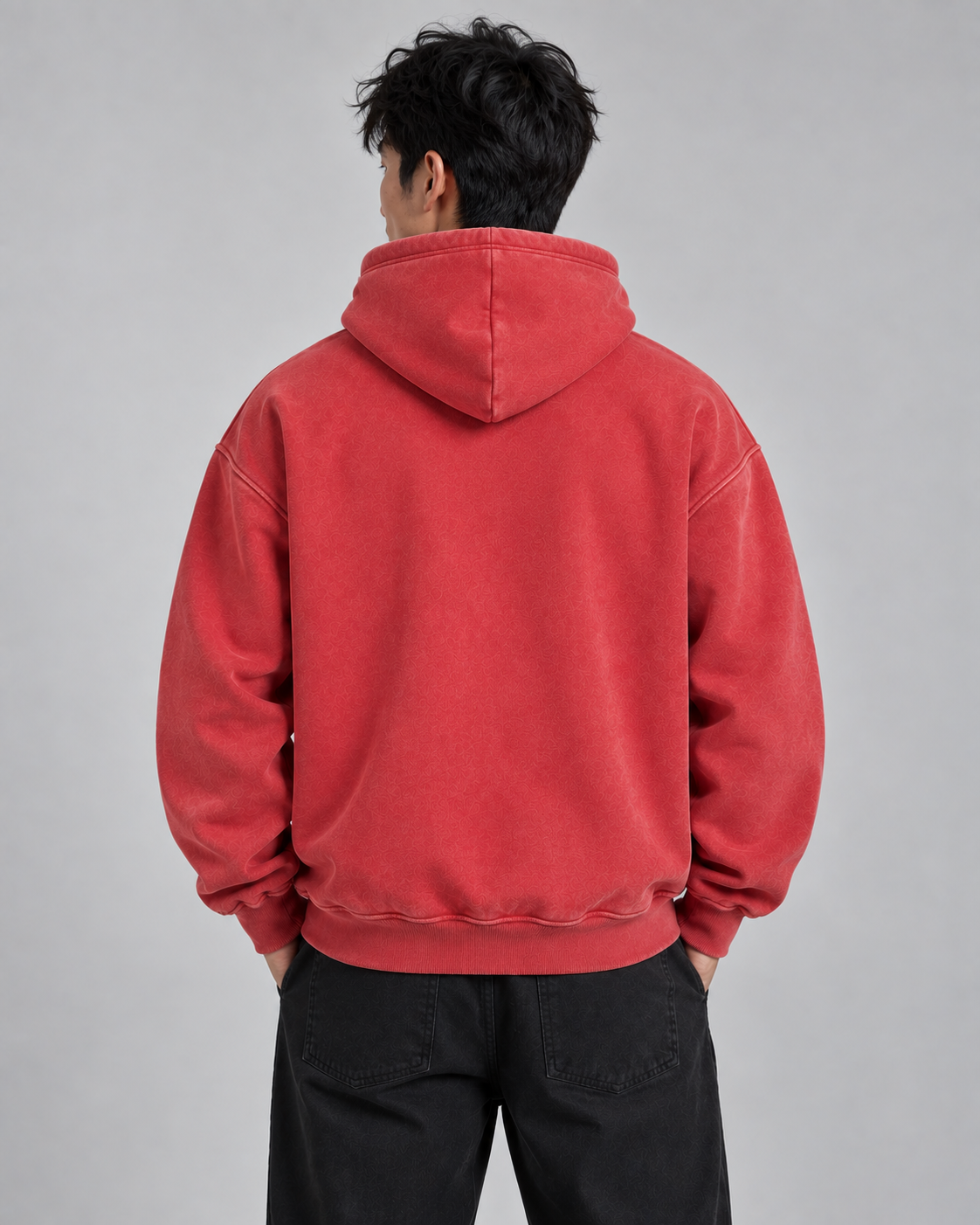 IONIC Oxblood Script Hoodie · Red · 3