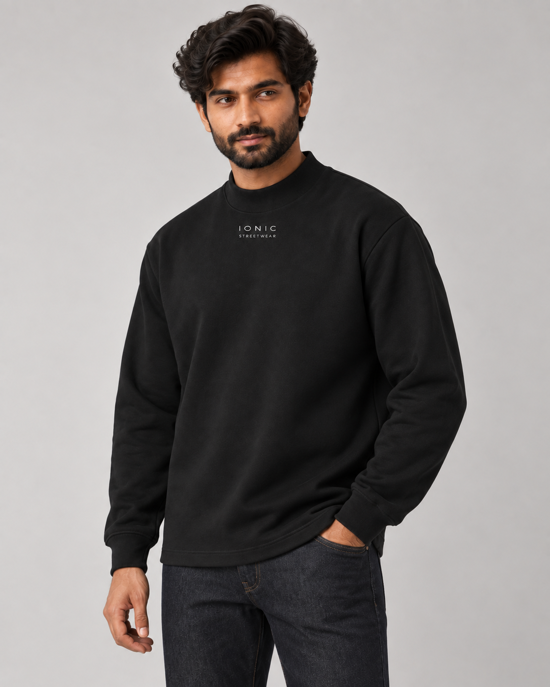 IONIC Mock Neck 330 · Black · 2