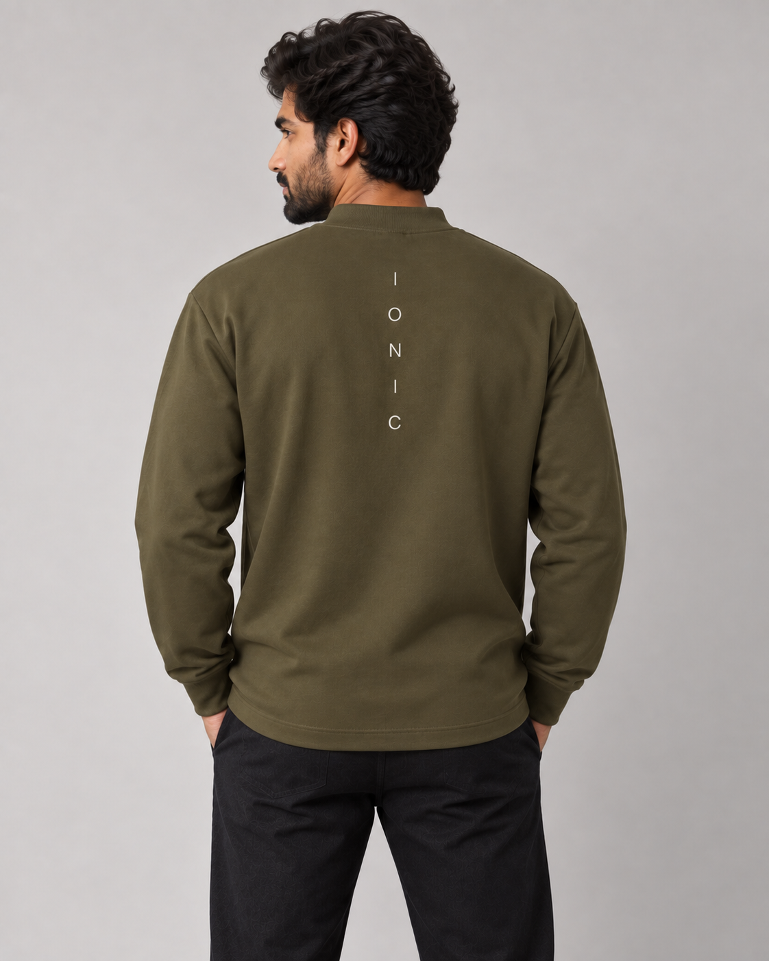IONIC Mock Neck 330 · Gray Green · 3
