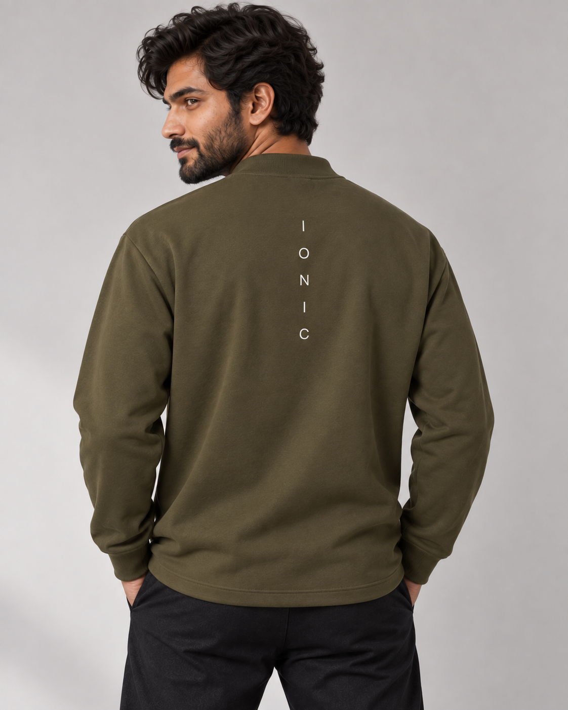 IONIC Mock Neck 330 · Gray Green · 4