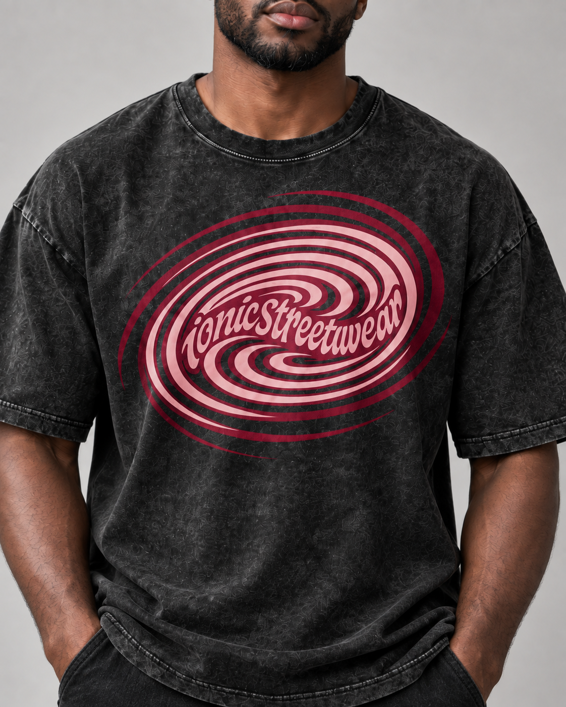 IONIC Oxblood Orbit Tee · Black · 4