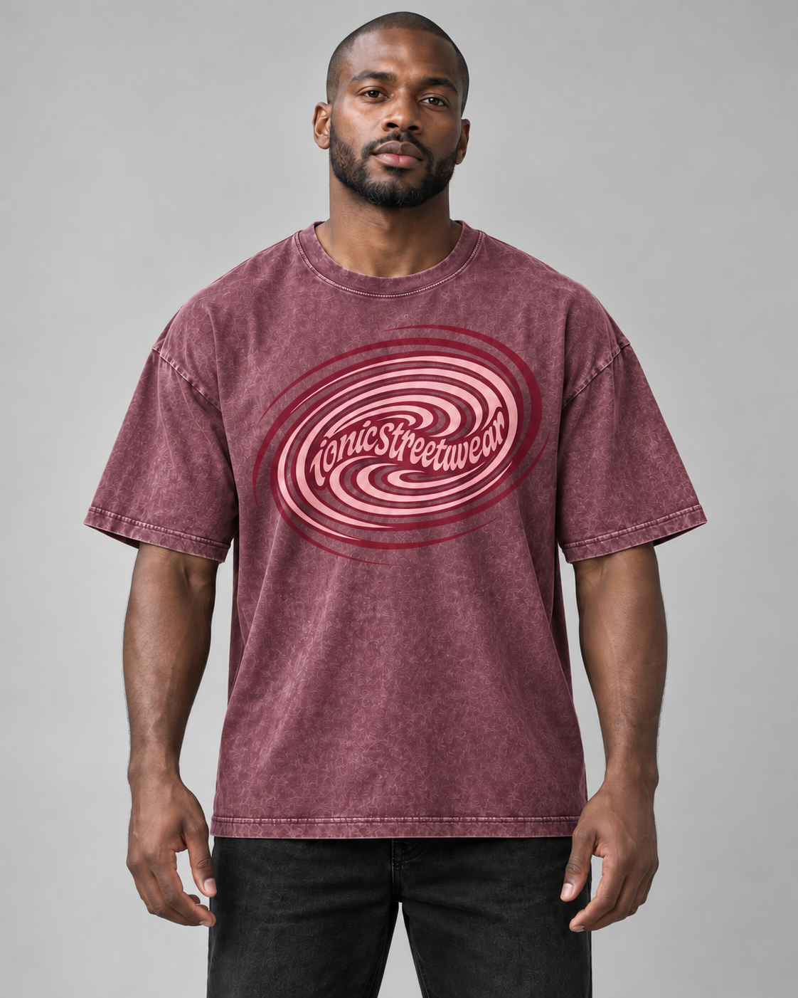 IONIC Oxblood Orbit Tee · Red · 1