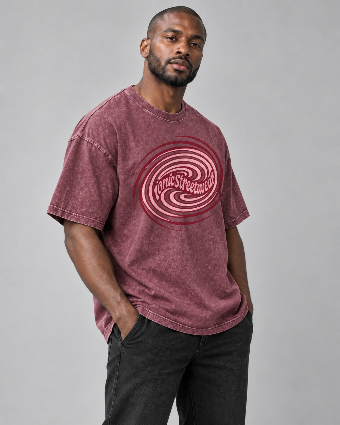 IONIC Oxblood Orbit Tee · Red · 2