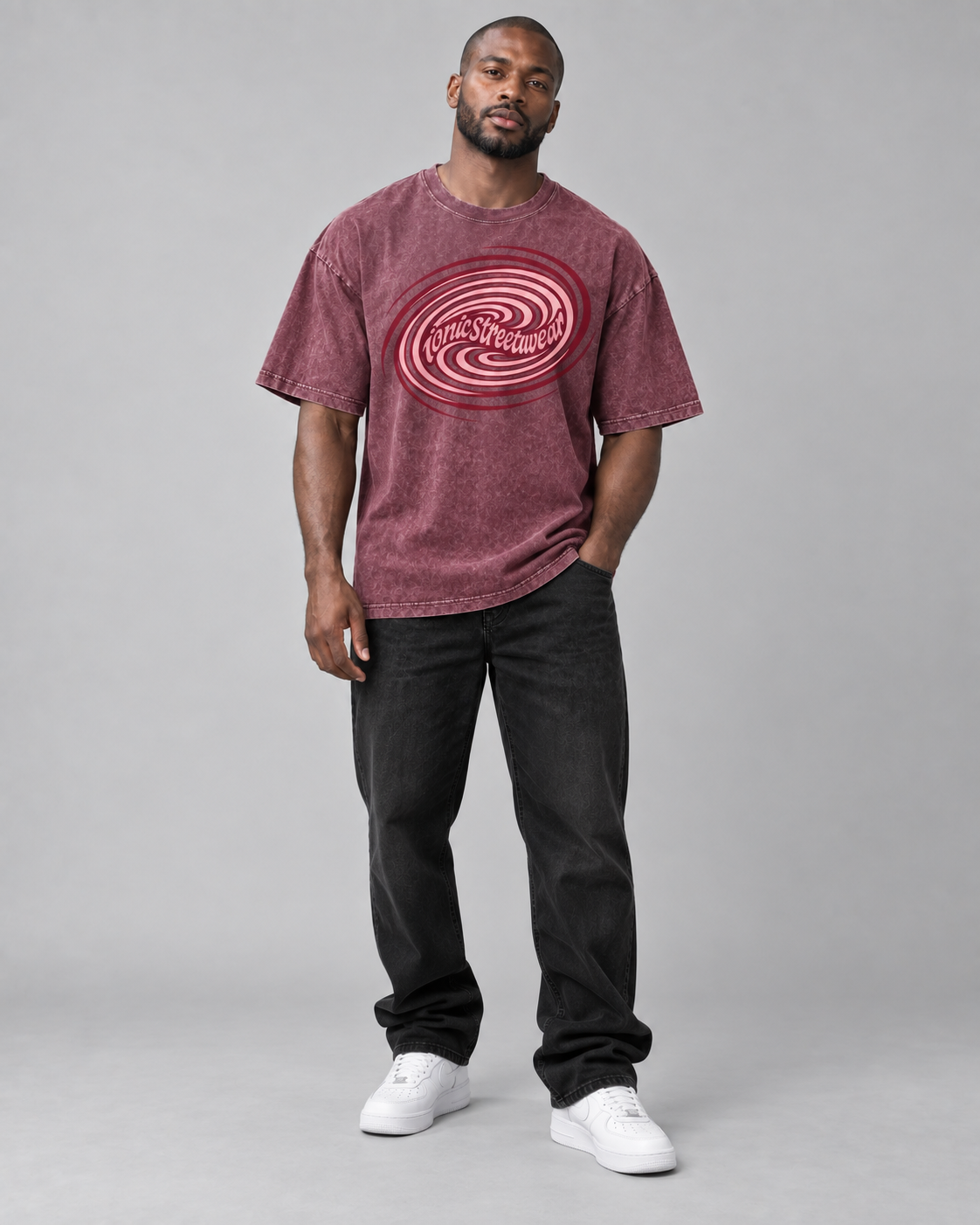 IONIC Oxblood Orbit Tee · Red · 5