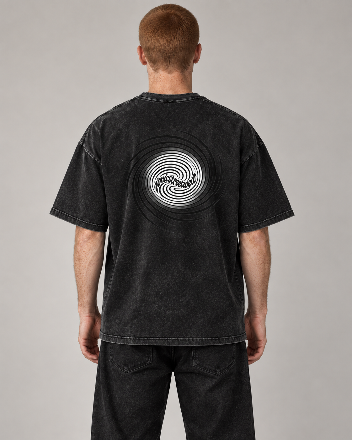 IONIC Spiral Wash Tee · Black · 3