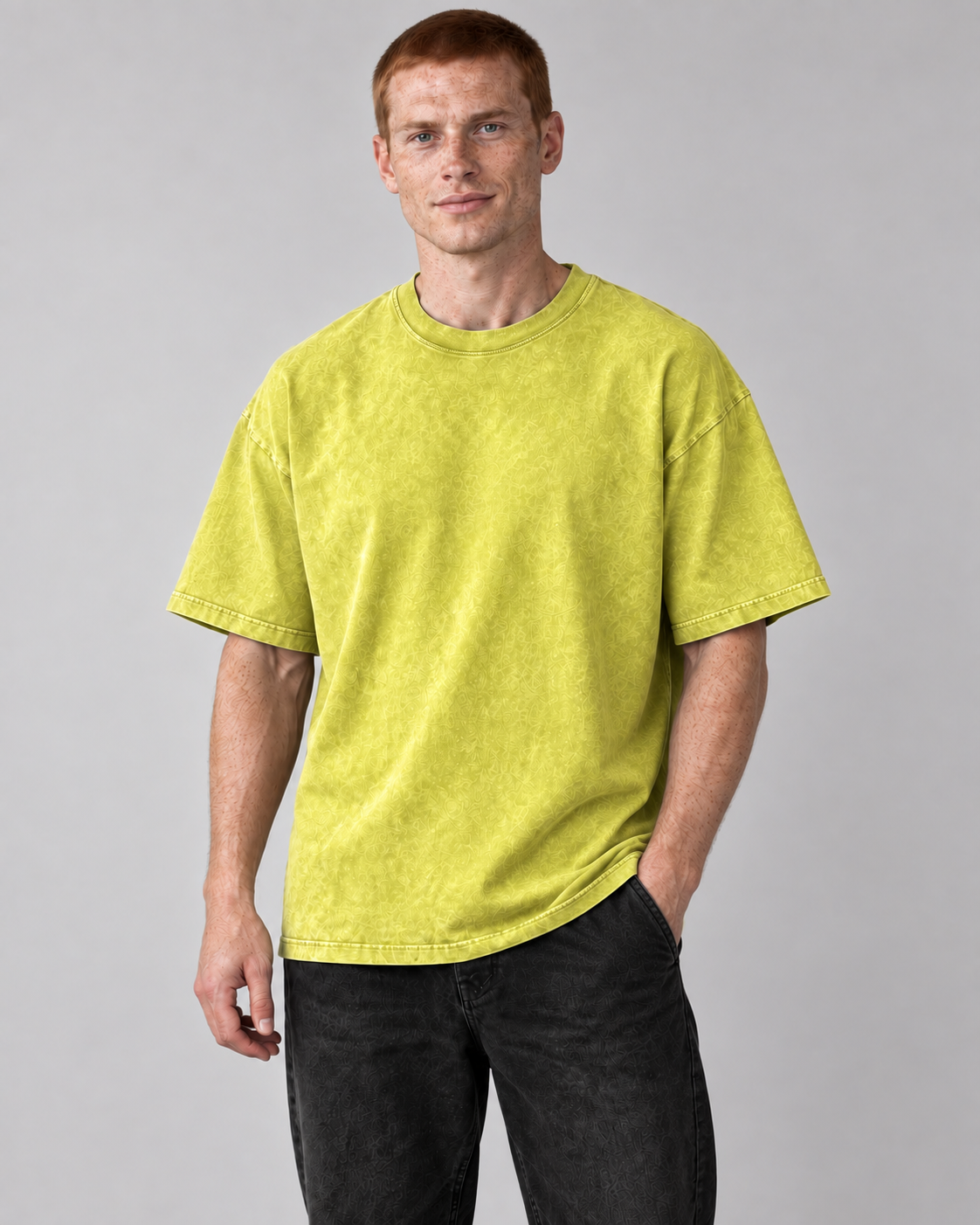 IONIC Spiral Wash Tee · Olive Yellow · 1