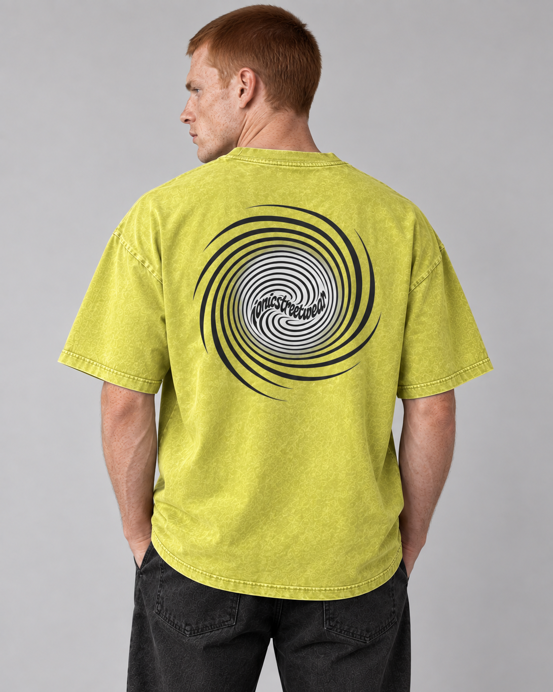 IONIC Spiral Wash Tee · Olive Yellow · 4