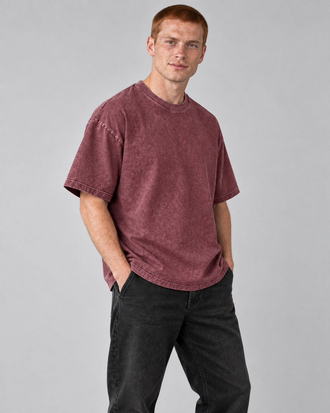 IONIC Spiral Wash Tee · Red · 2